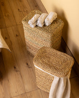 Handmade Halfa Rectangular Laundry Hamper with Lid
