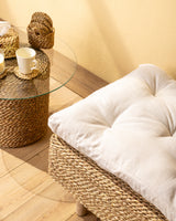 Handmade Halfa Bench with Cushion – Beech Legs