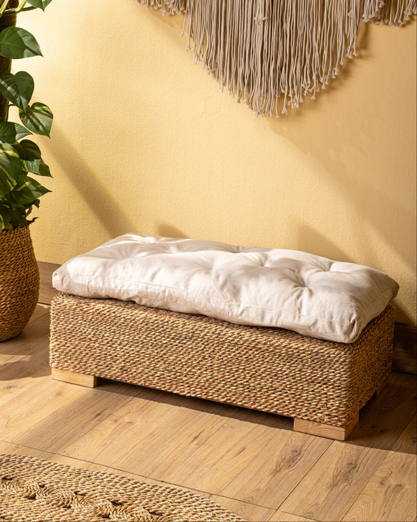 Handmade Halfa Bench with Cushion – Versatile Design