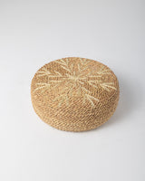 Handmade Halfa Floor Pouf with Embroidery – Holds 90kg