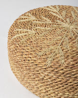 Handmade Halfa Floor Pouf with Embroidery – Holds 90kg