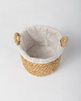 Handmade Halfa Basket Set with Handles & Linen Lining