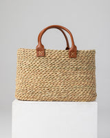 Handmade Palm Leaf Tote Bag with Cowrie Shells