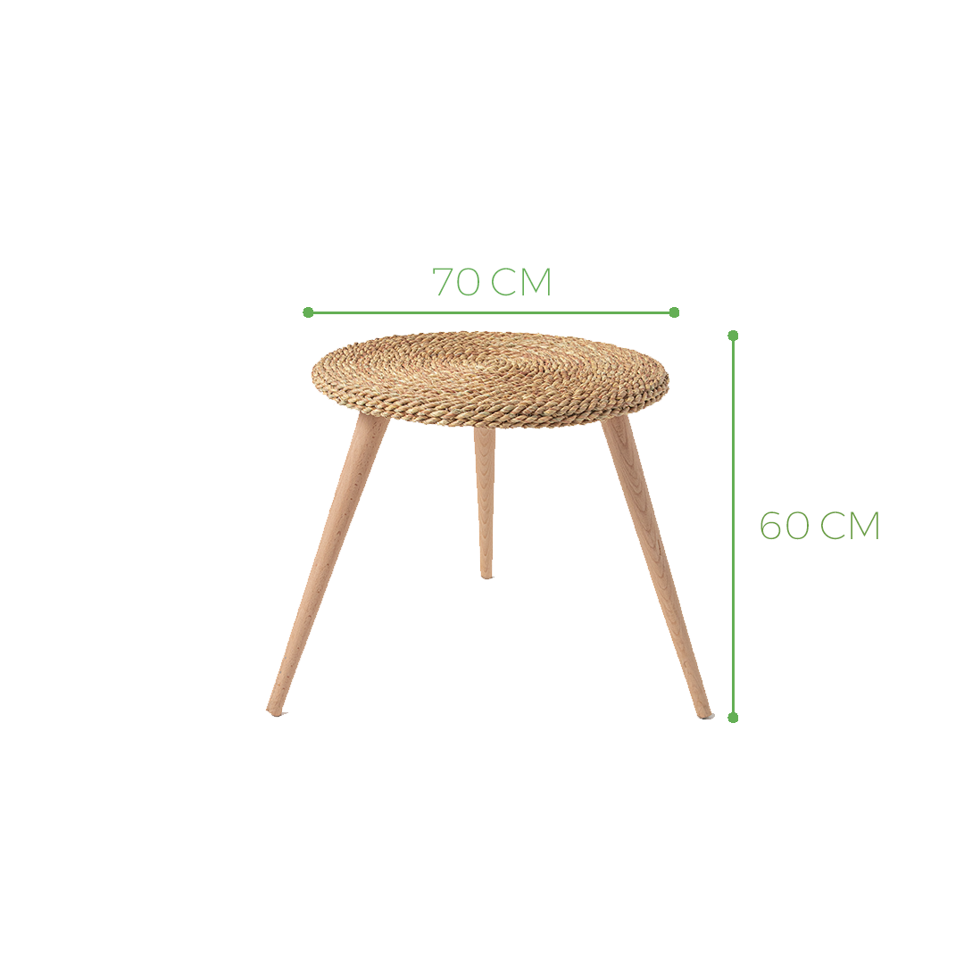 Round Halfa Table With Wooden Legs