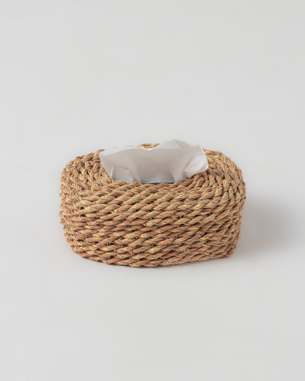 Halfa Tissue Box-Rustic Rope Tissue Box Cover